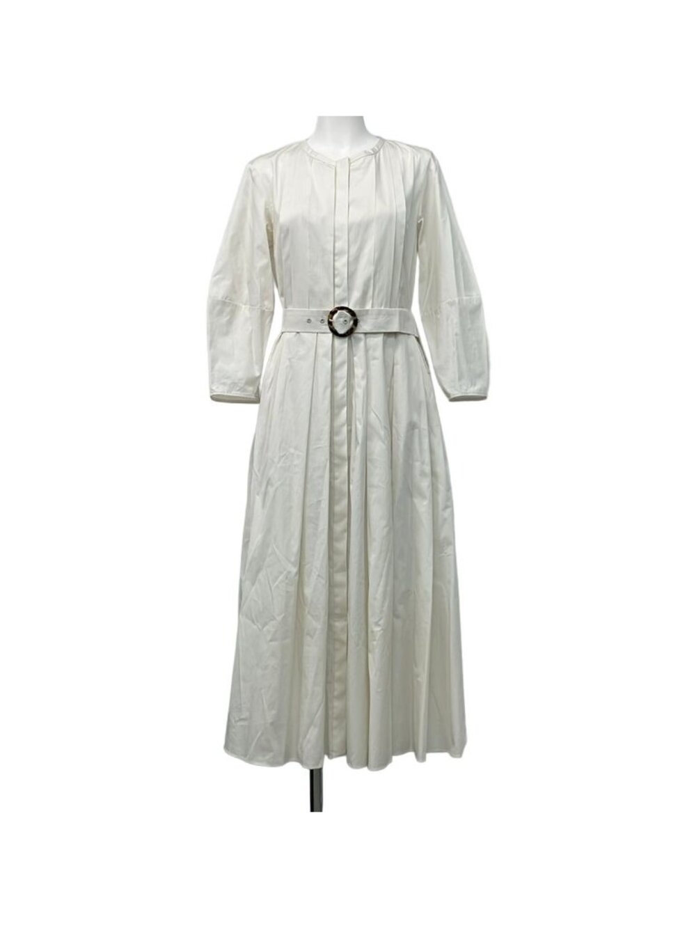 Max Mara S Dress S Ivory Three Quarter Sleeve Long Shirt One 38